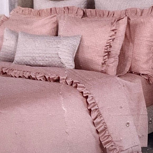 Givi Lulu Cotton Percale Sheet Set - KING SIZE  Italian luxury (MAUVE) - Picture 6 of 11